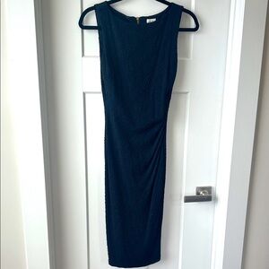 Elegant Navy Sleeveless Form-Fitting Dress